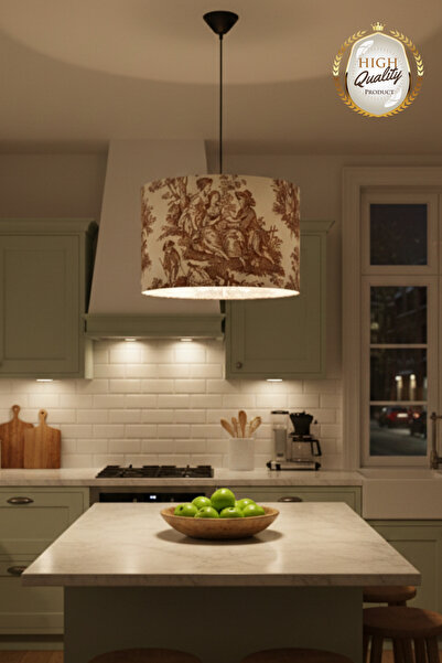 APCASADECOR Toile De Jouy Vintage Sarkıt Avize