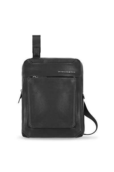 PIQUADRO Piquadro, Tallin, Калъф за iPad, Кожа чанта през рамо, Черна, CA1816...