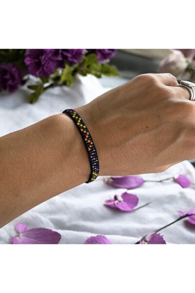 Ezera Adjustable Miyuki Manna Bracelet, Colored Beads with Cord