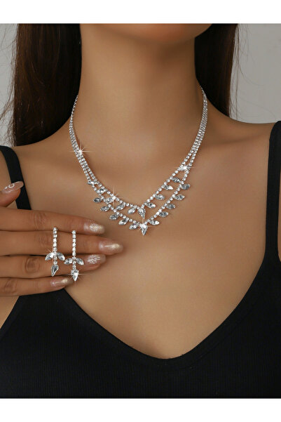 Take Two By Styli 2-Piece Embellished Necklace And Earrings Jewelry Set