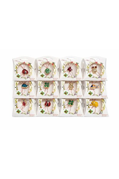 OEM Set 24 martisoare cu diferite forme si modele, Martisor pentru luna martie