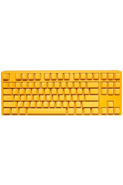 Ducky TKL Gaming Keyboard, RGB LED Lighting, MX-Clear, Yellow