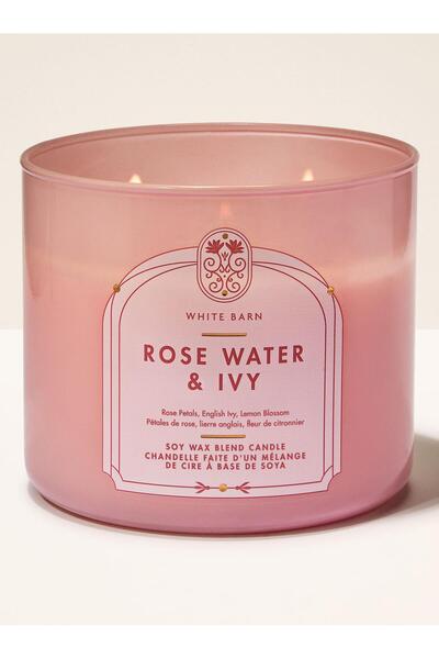 Bath & Body Works Rose Water & Ivy Büyük Mum 411 g