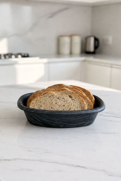 CASTEROLİ Blackwood (Wooden Look) Small Oval Bread Bowl 14.5X19X5.5 cm