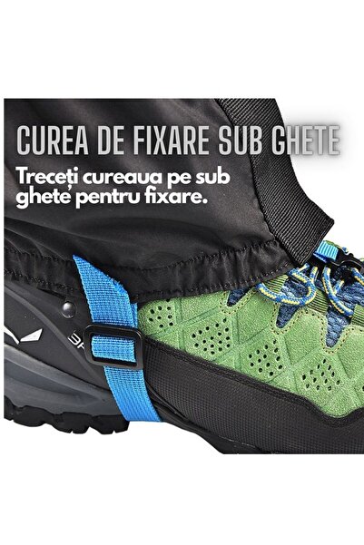 Hipolar Parazapezi Impermeabile Elastice, Unisex, Ajustabile cu Dublu Sistem de Prindere, Negru