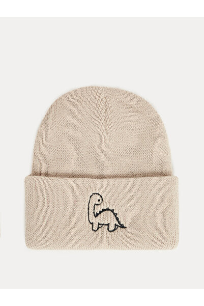 Styli Embroidered Knit Beanie Hat