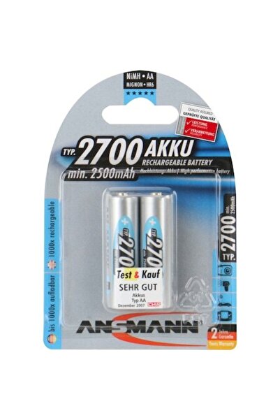 ANSMANN Set de 2 baterii reîncărcabile, Ansmann, NiMH, 2500mAh, 1.2V, AA
