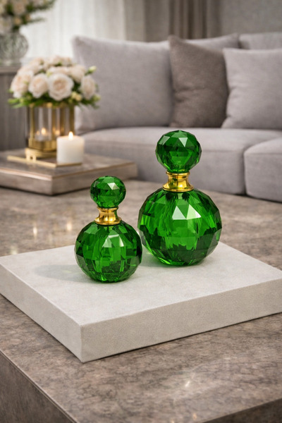 BELİZ HOME 2'Lİ KRİSTAL DEKORATİF PARFÜM ŞİŞESİ