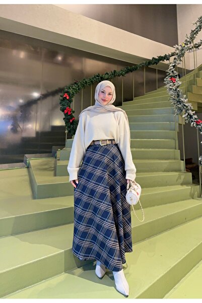 sorisso Plaid Skirt with Belt