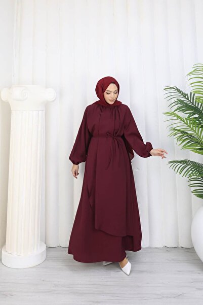 ankanoor Modal Gathered Collar Flounce Dress Anka264069