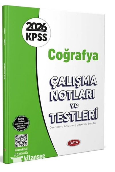 Data Yayınları DATA KPSS 2026 Coğrafya Çalışma Notları