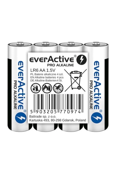 everActive Комплект от 4 AA батерии, Everactive, 2900 mAh