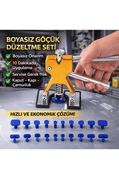 coofbe Profesyonel Boyasız Göçük Düzeltme Seti 20 Parça Kaporta Çektirme Göçü...