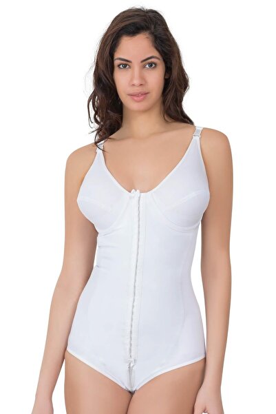 Difolia Corset alb MI Emay 2871 cu sârmă și agrafe, mărimea efect modelator