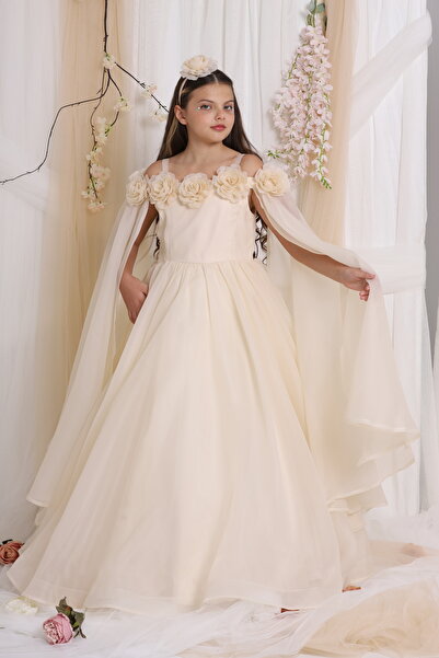 SÜSLÜ PİNK KİDS Girl's Princess Gown Dress