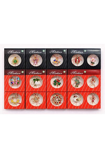 OEM Set 24 martisoare cu diferite forme si modele, Martisor pentru luna martie