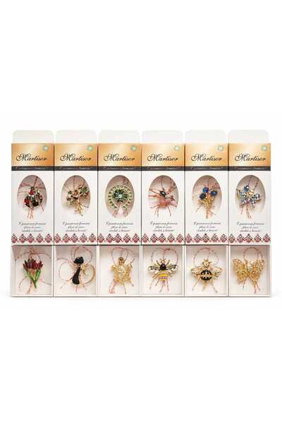 OEM Set 24 martisoare cu diferite forme si modele, Martisor pentru luna martie