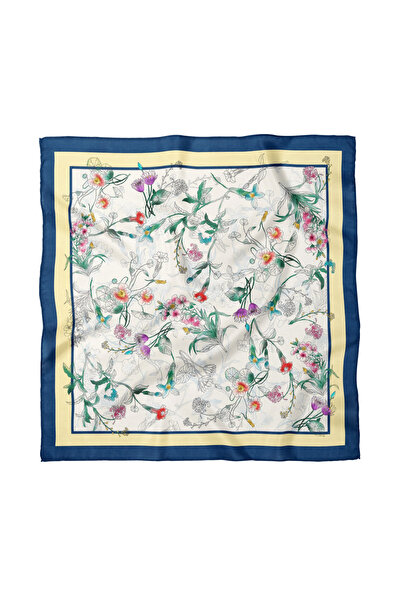 Sultan İpek Floral Patterned Scarf / Bandana 70X70Cm