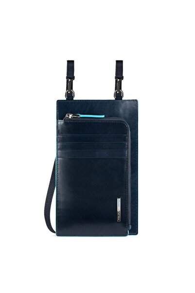 PIQUADRO Piquadro, Tasche, Кожа чанта през рамо, Синя, 11,5 x 19 x 2 см, За мъже