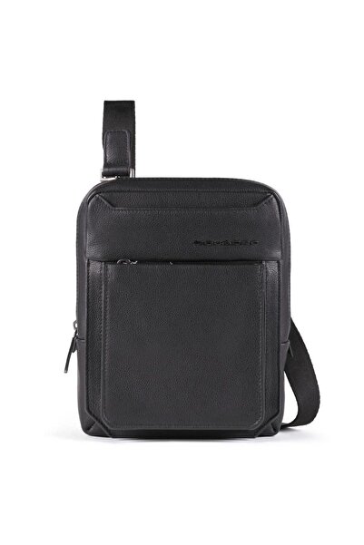 PIQUADRO Piquadro, Tallin, Кожа чанта през рамо, Черна, 23 X 18 X 5 см, За мъже