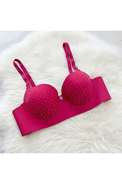 Hirazenmoda Stoned Empty Bra with Underwire Gathering Effect Stylish Underwea...