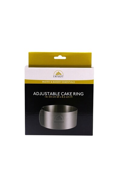 Dharst Adjustable round cake tin 16–30 cm – Height 8 cm –