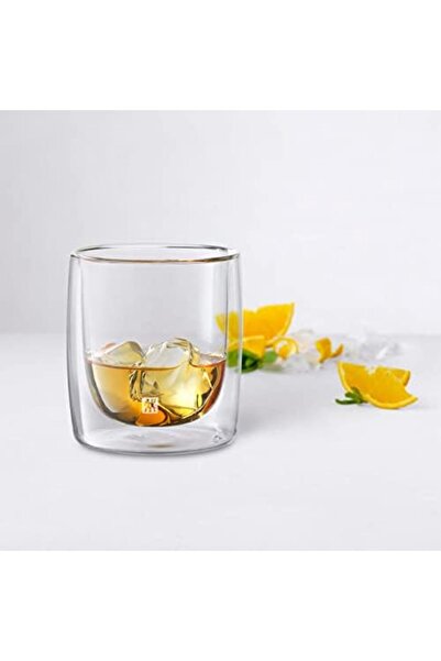 Nacario Nrcrioshop Sorrento Double Wall Whiskey Glass Set of 2, 266 Ml, Glass...