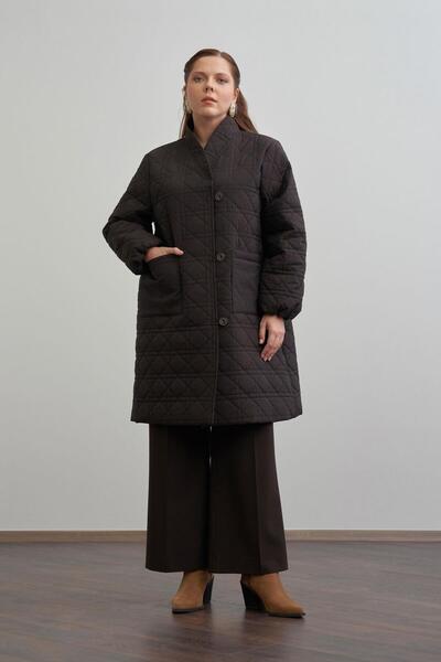 ALLDAY Bitter Brown Quilted Coat