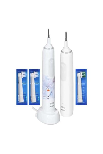 Oral-B Periuță de dinți electrică Braun Pro 3 3000, 3 moduri, albă, set cu 2 ...