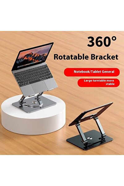 Nacario متجر نركريو 360 °   حامل معدني دوار للكمبيوتر المحمول والكمبيوتر الدف...