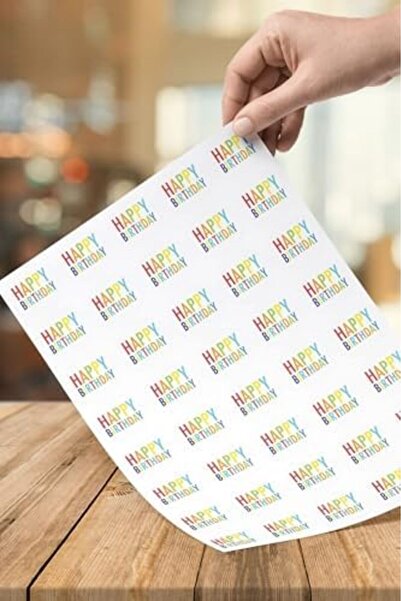Nacario Nrcrioshop 40 Pieces 5 cm Happy Birthday Happy Birthday Sticker Label...