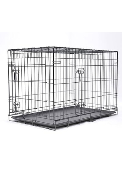 Urban Pets قفص قابل للطي للكلاب - مقاس متوسط ​​75 × 46 × 53 سم