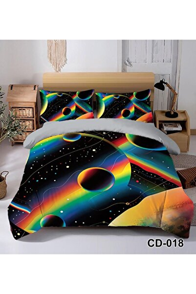 ANATOLIATEKSTILE 5D Digital Printed Bed Linen, 6 Pieces - Fitted Sheet, Fine ...