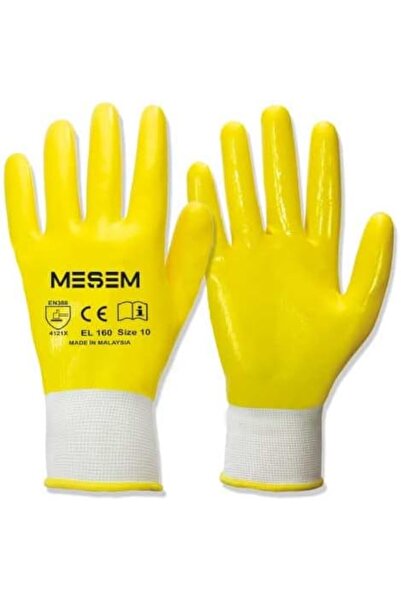 Nacario قفازات العمل الأصلية El160 باللون الأصفر من NrcrioShop، جلد أزواج، حم...