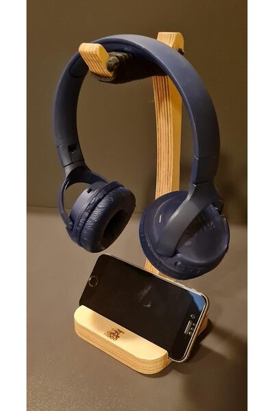 Nacario Nrcrioshop Devewood Wooden Stand for Earphones with Phone Holder 1201248
