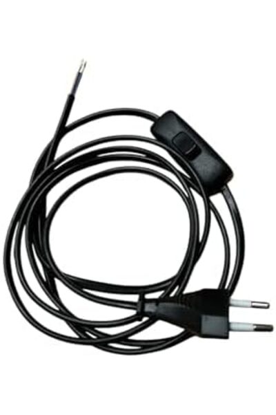 Nacario NrcrioShop 3 قطع من الكابلات الجاهزة مع قابس ومفتاح ومحول |   2 متر، ...