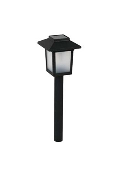 SHOPIENS Black Square Solar Lamp with LED Flame 25 cm