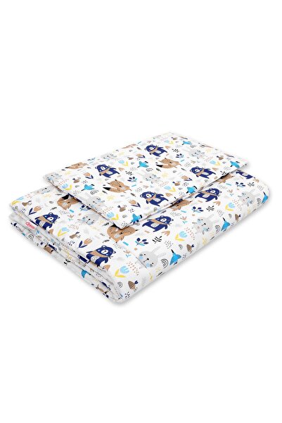 Other Children's bedding set with filling 135x100 cm - navy blue teddy bears