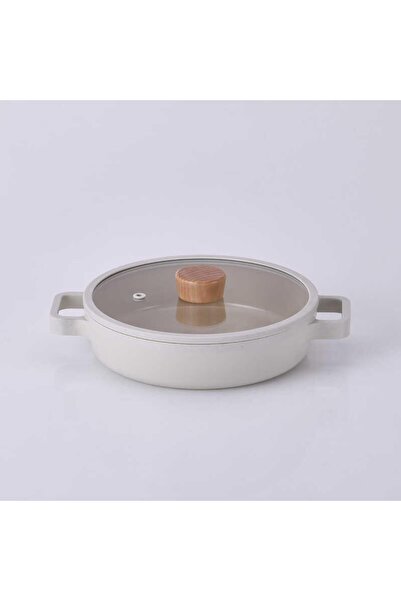 Nacario Nrcrioshop Aluminum Beige Cast Iron Pan with Glass Lid 22 cm 1201248