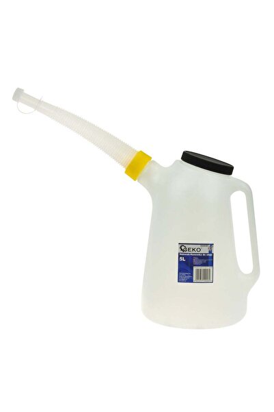 GEKO RECIPIENT GRADAT CU CAPAC SI FURTUN FLEXIBIL PENTRU ULEI SI ANTIGEL, 5L -