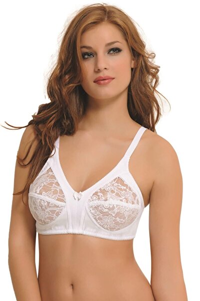 Difolia White Mi Emay 145 D Lace Ruched Gathering Bra