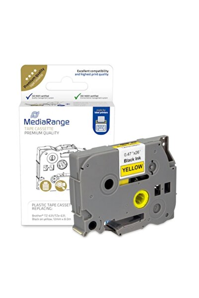 MediaRange Casetă cu bandă pentru etichete, compatibilă cu Brother TZ-631/TZe...