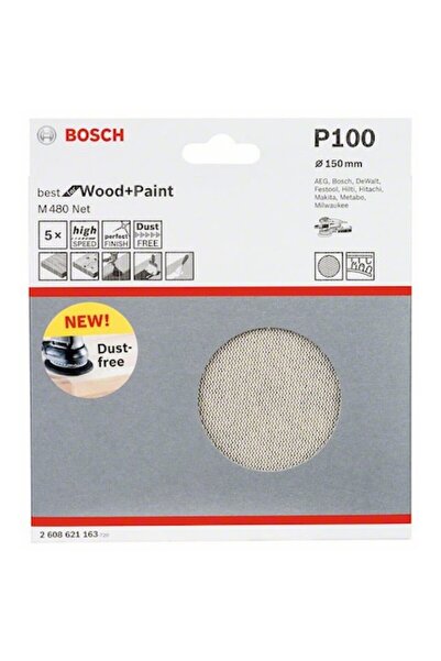 Bosch Set de 5 discuri abrazive din pânză, Bosch, 150 mm, gri