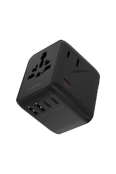 Mophie Baterie Essential GaN 35W cu 5 porturi + adaptor de călătorie CA, neagră