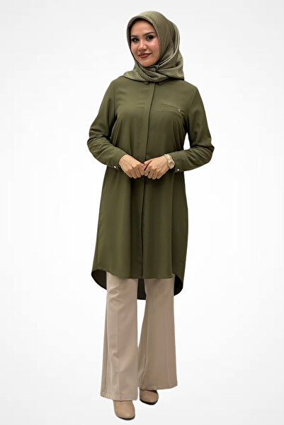 Zühre Gizli Düğme Detaylı Tunik T-0767