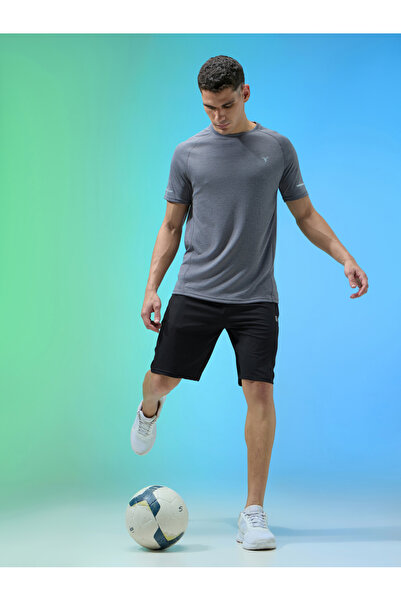 Technosport By Styli Men Melange Slim Fit Sports Shorts with TECHNOLITE