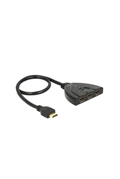 DELOCK Comutator HDMI UHD, 3 intrări HDMI - 1 ieșire HDMI, 4K cu cablu integr...