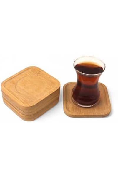 Nacario Nrcrioshop Bamboo Square Tea Plate Coasters Set of 6 |   Decorative a...