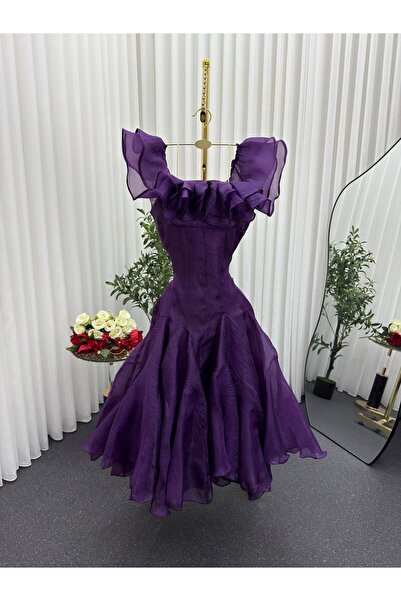 ADORA فستان سهرة خامه جازار لمعه (يرجى اختيار القياس بعنايه لتجنب الارجاع)