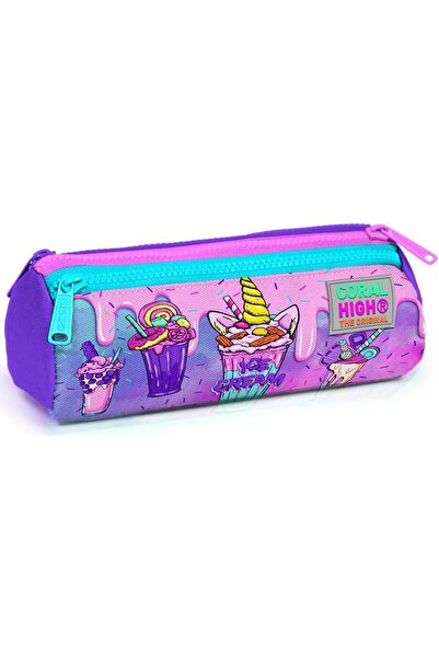 Nacario قلم NrcrioShop باللون الوردي والأرجواني بثلاثة أقسام حقيبة سي - بناتي...